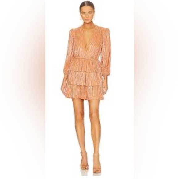Sabina Musayev Mina Dress in Peach - Picture 1 of 4